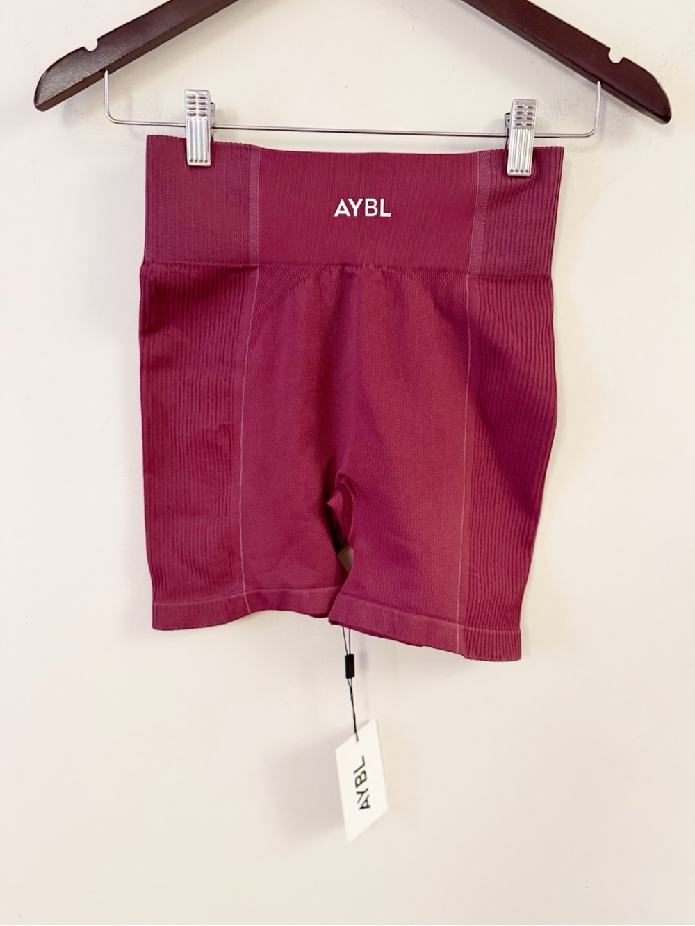 AYBL Reflex High-Waist Seamless Bike Shorts in Plum Size Medium NEW - Picture 6 of 11